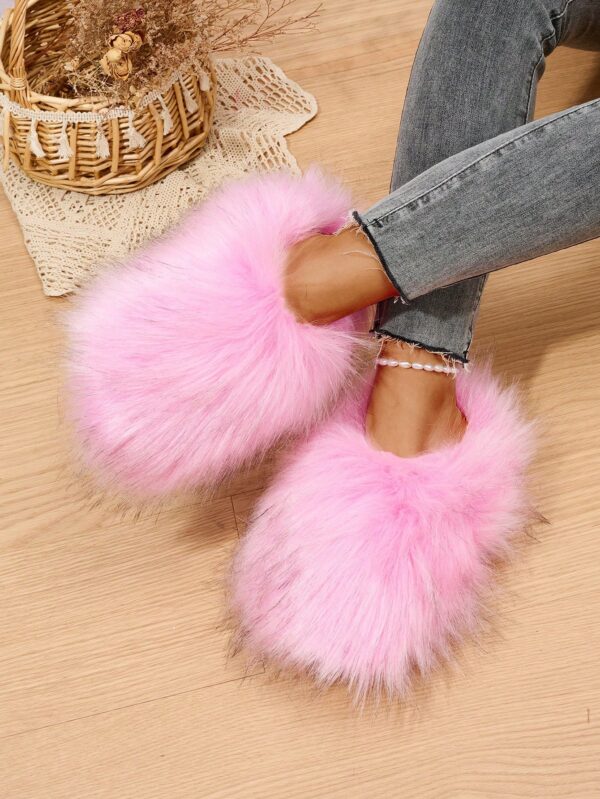 Women Slippers, Plush Lined Indoor Anti-Slip House Slippers For Warm And Quiet Life, Plus Size, Fluffy Slides For Outdoor Fashion%010402 - Image 7