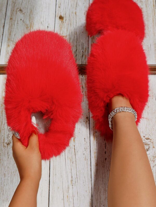 Women Slippers, Plush Lined Indoor Anti-Slip House Slippers For Warm And Quiet Life, Plus Size, Fluffy Slides For Outdoor Fashion%010402 - Image 17