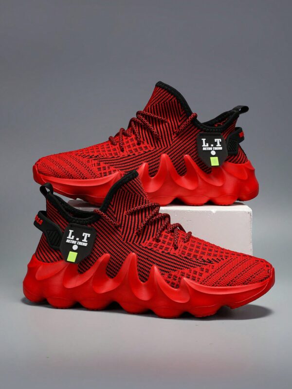 Men's Ultra-Light Flame Shoes Thick-Soled Sports Outdoor Casual Shoes Personalized Four-Season Shoes%010312