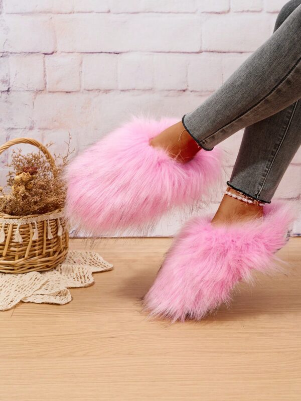 Women Slippers, Plush Lined Indoor Anti-Slip House Slippers For Warm And Quiet Life, Plus Size, Fluffy Slides For Outdoor Fashion%010402 - Image 8