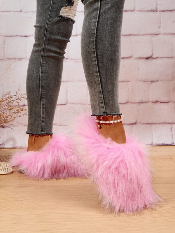 Women Slippers, Plush Lined Indoor Anti-Slip House Slippers For Warm And Quiet Life, Plus Size, Fluffy Slides For Outdoor Fashion%010402 - Image 9