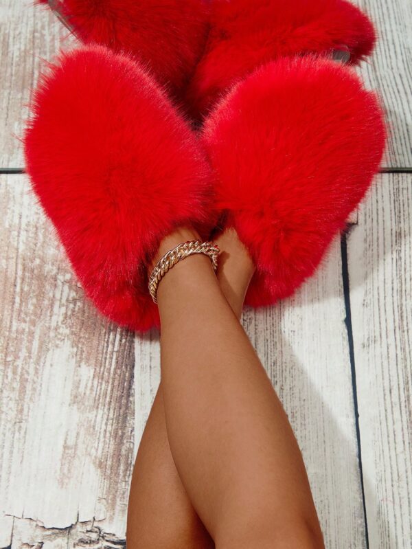 Women Slippers, Plush Lined Indoor Anti-Slip House Slippers For Warm And Quiet Life, Plus Size, Fluffy Slides For Outdoor Fashion%010402 - Image 19