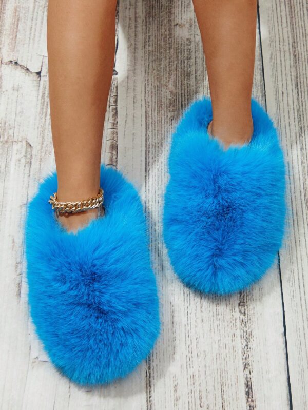 Women Slippers, Plush Lined Indoor Anti-Slip House Slippers For Warm And Quiet Life, Plus Size, Fluffy Slides For Outdoor Fashion%010402 - Image 24