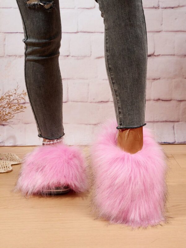 Women Slippers, Plush Lined Indoor Anti-Slip House Slippers For Warm And Quiet Life, Plus Size, Fluffy Slides For Outdoor Fashion%010402 - Image 10