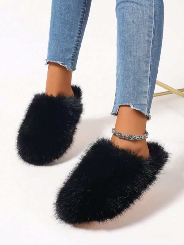 Women Slippers, Plush Lined Indoor Anti-Slip House Slippers For Warm And Quiet Life, Plus Size, Fluffy Slides For Outdoor Fashion%010402 - Image 15
