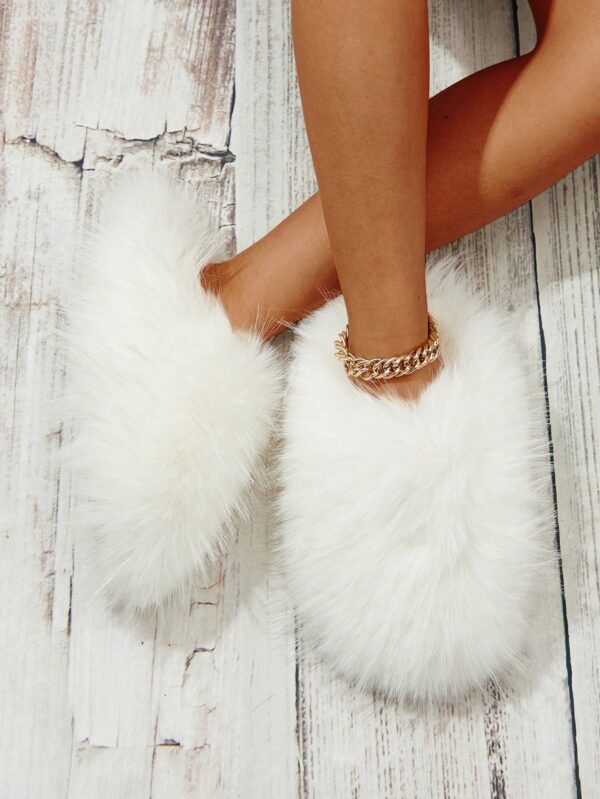 Women Slippers, Plush Lined Indoor Anti-Slip House Slippers For Warm And Quiet Life, Plus Size, Fluffy Slides For Outdoor Fashion%010402 - Image 6