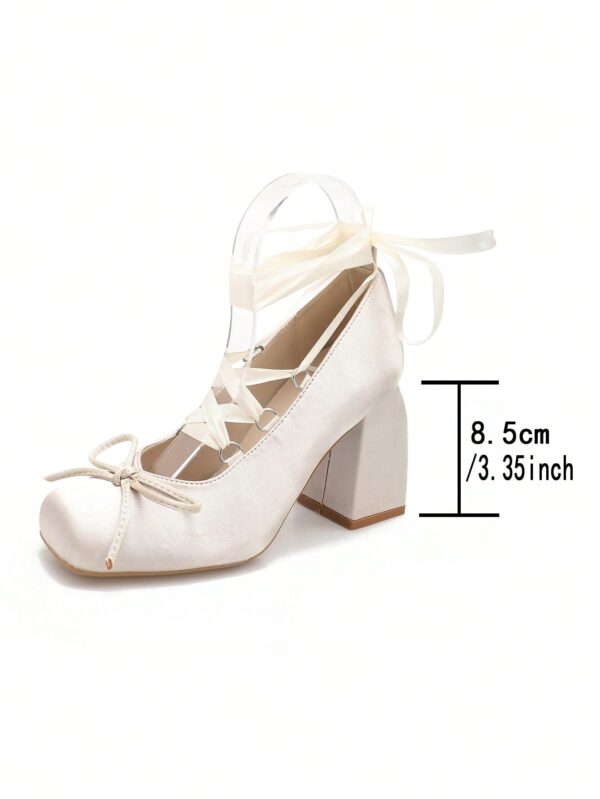 Women's Fashion Stilettos High Heel Shoes, Pointed Toe Slip-On Pumps For Party/Wedding, Butterfly Decor, 2025 Collection Description%010304 - Image 8